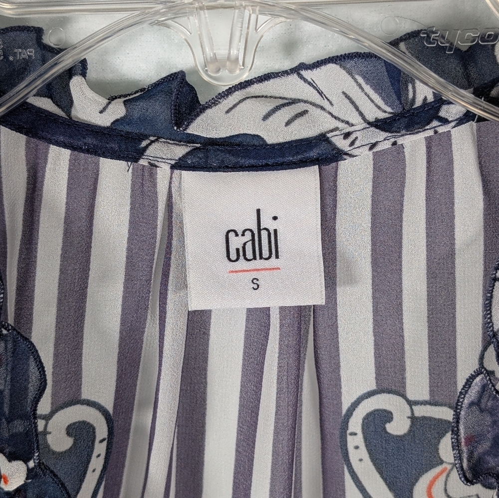 CAbi Paisley and Stripe Blouse S - Picture 3 of 4